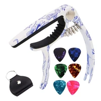 blue and white porcelain guitar capopick bagguitar diacritical clip for acoustic guitarukuleleacoustic guitar picks