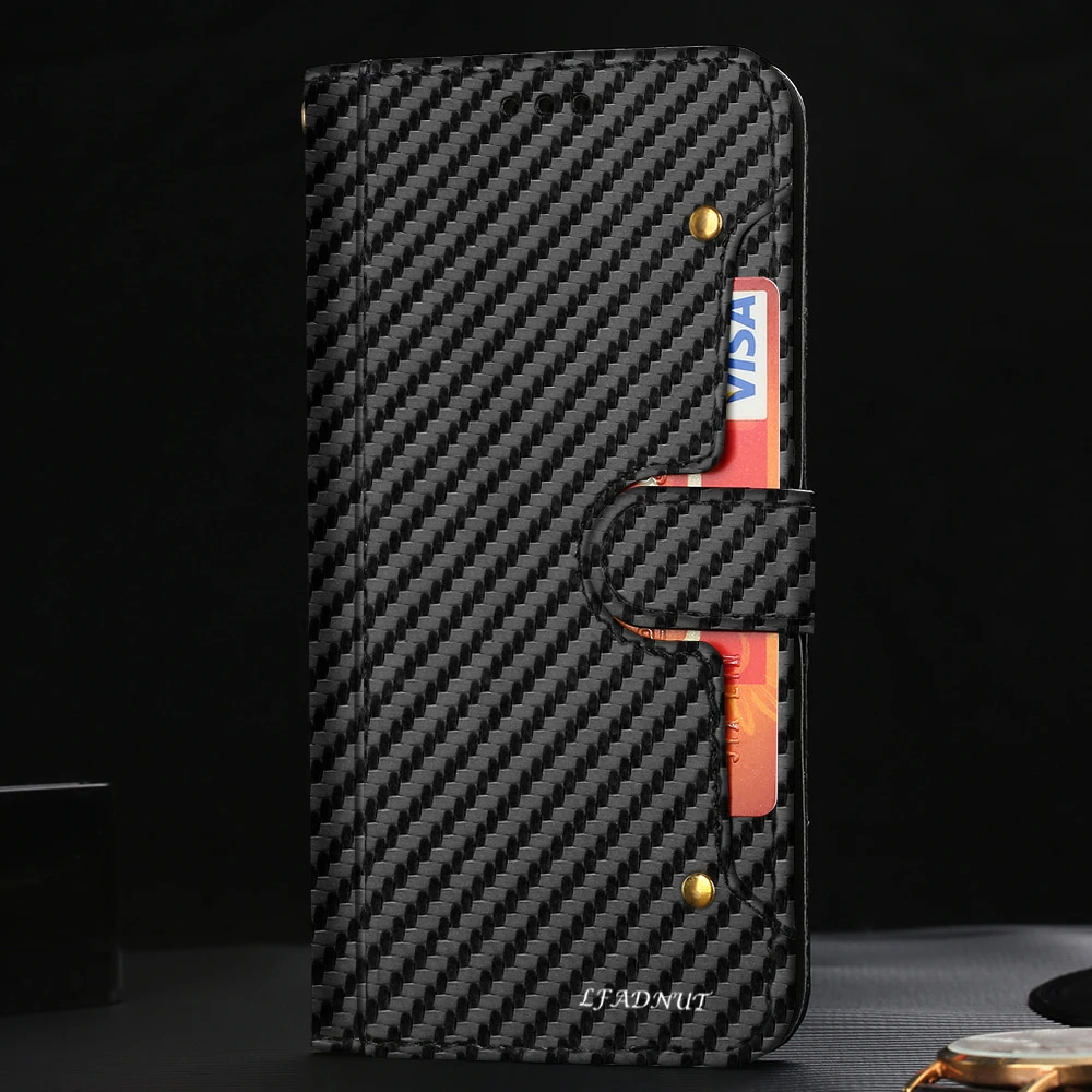 LLZ. COQUE карбоновый кошелек чехол для телефона для samsung Galaxy S9 Plus S10 S7 Edge противоударный флип Слот для Карт Кожаный чехол для samsung S8