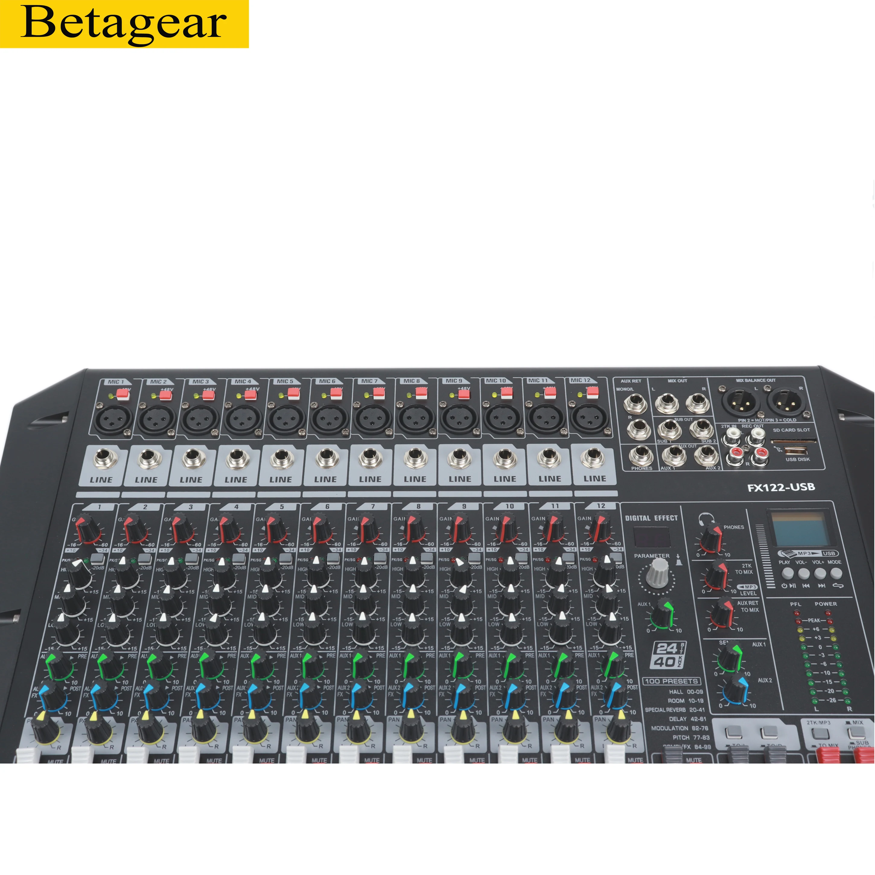 Профессиональная Цифровая микшерная консоль Betagear fx122 контроллер для dj mixer