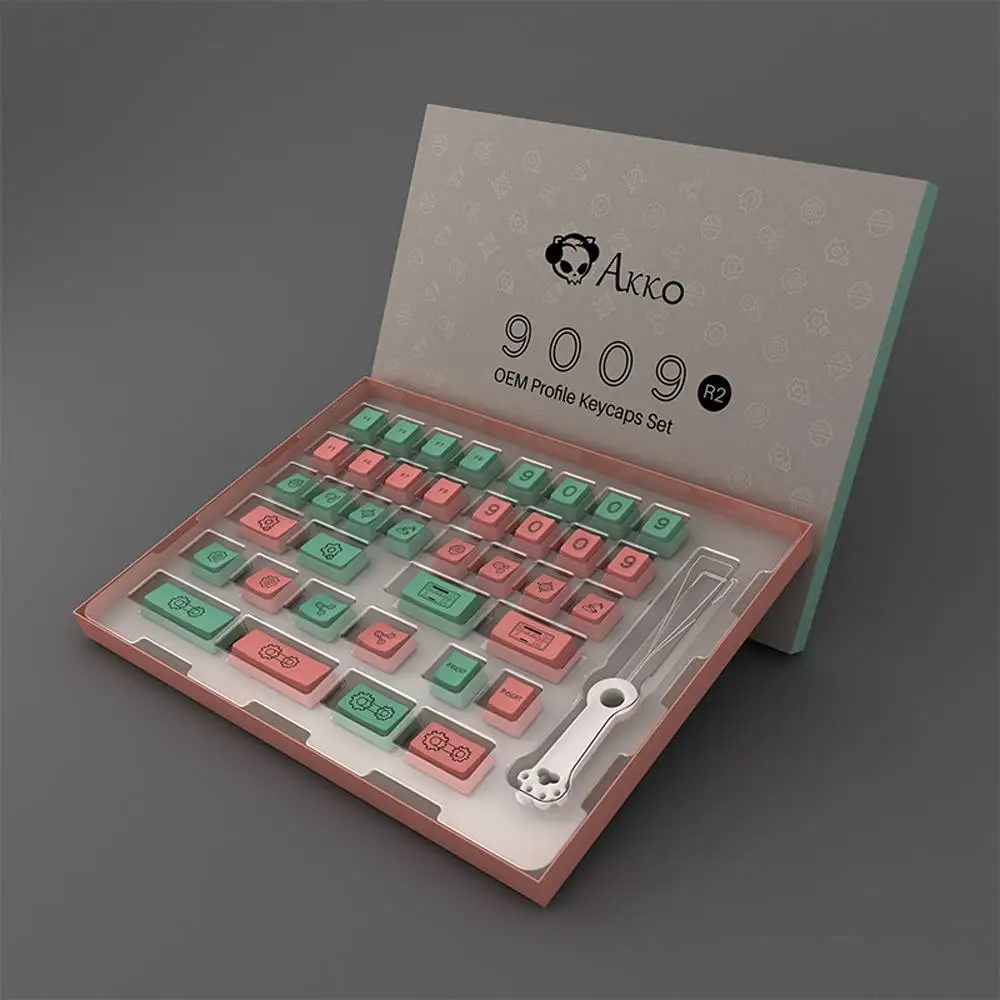 

AKKO 38 Keys 9009 Retro Supplement Keycap Set R2 OEM Profile PBT Sublimation Keycaps for Mechanical Keyboards Personality