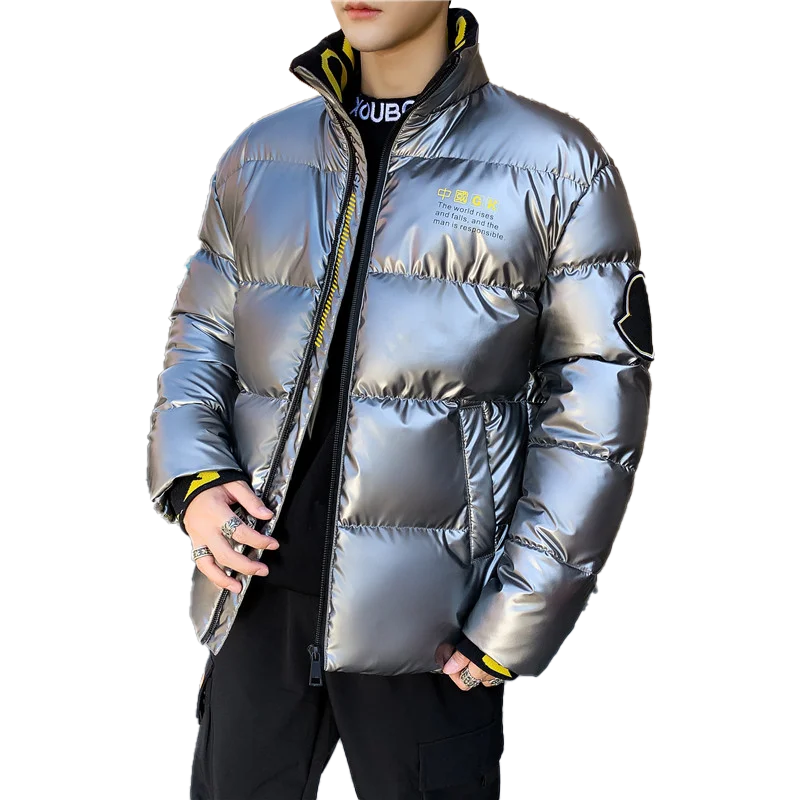 Men's jacket Autumn winter 2020 new fashion CHINA heart logo standing-collar cotton-padded coat thick warm outwear coats
