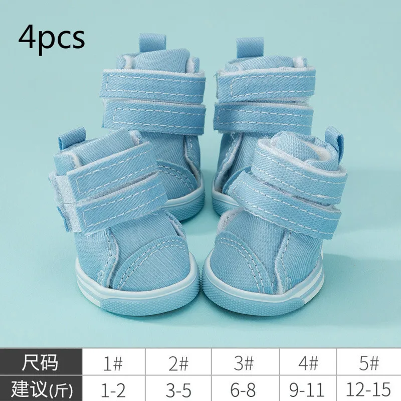 

4pcs/set Winter Pet Dog Shoes For Small Dogs Warm Puppy Pet Casual Shoes Waterproof Skidproof Dog Snow Boots Pet Products