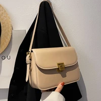 veryme winter new womens bag 2021 fashion pure color pu messenger bag simple brand luxury design soft leather shoulder bag