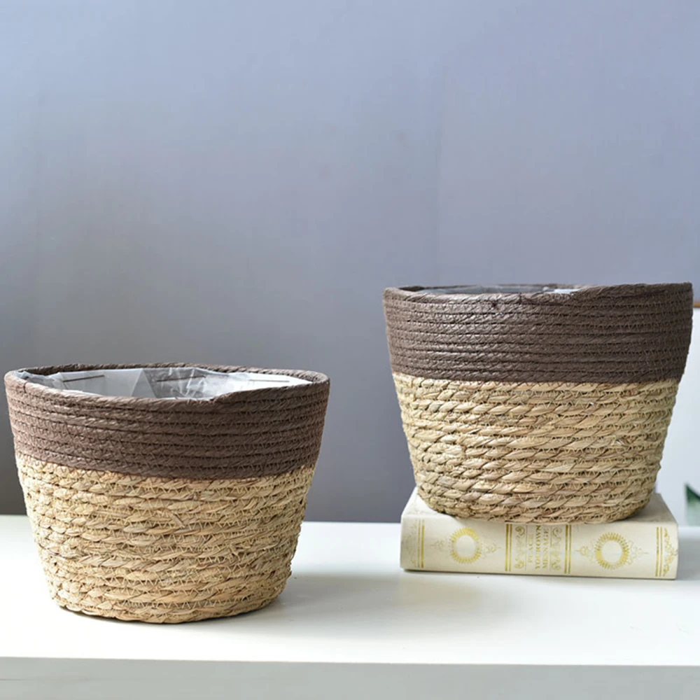 Nordic соломенная корзина для хранения экологически чистый садовый инструмент с