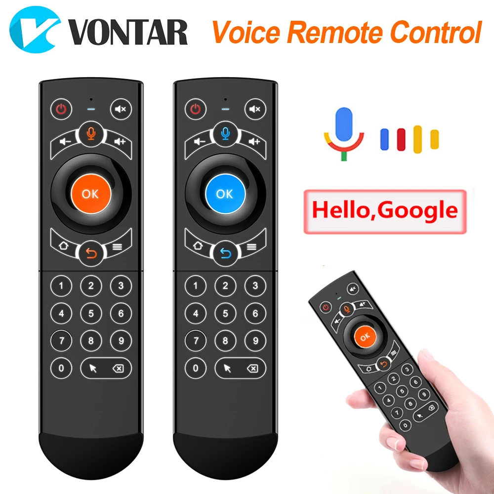 VONTAR G21 PRO Voice Remote Control 2.4G Wireless Keyboard Air Mouse with IR Learning Gyros for Android TV Box H96 MAX X3 Pro |
