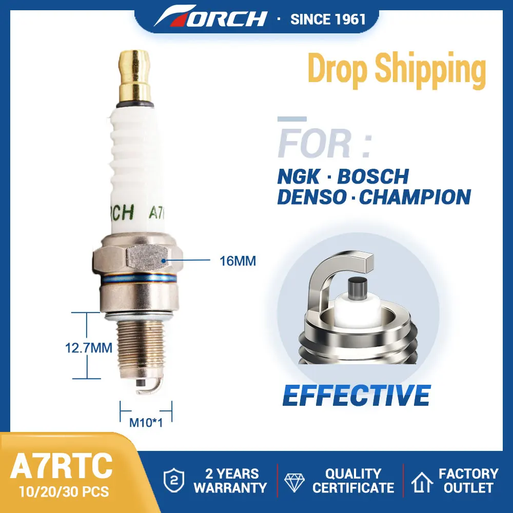

New Made A7RTC Replace U22FS-U for Motorcycle Spark Plug for Honda Motor A7RTC Copper Resistor Non-resistor Motorcycle Bujia