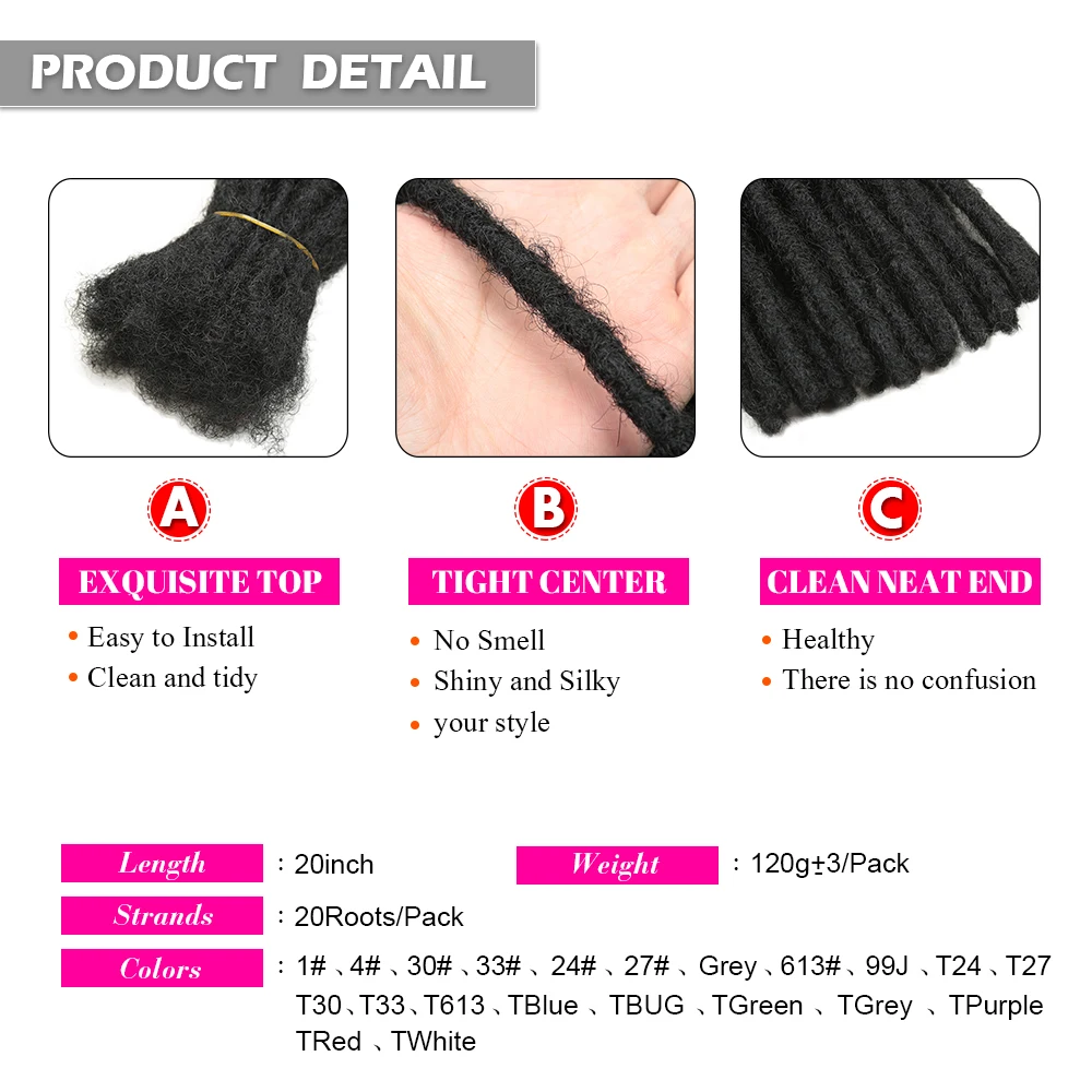 Натуральные дреды ручной работы синтетические волосы для наращивания парик