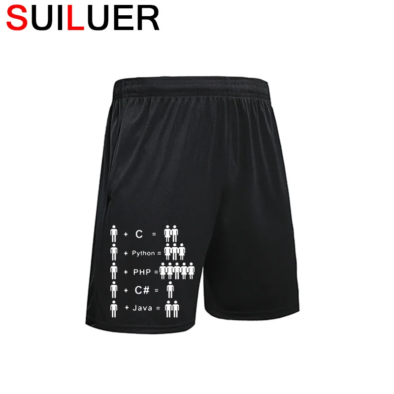

New Funny C Java Python Programmer Developer Sports Short Pants Tops Mans Basketball's Shorts Men Computer Casual Men Pants