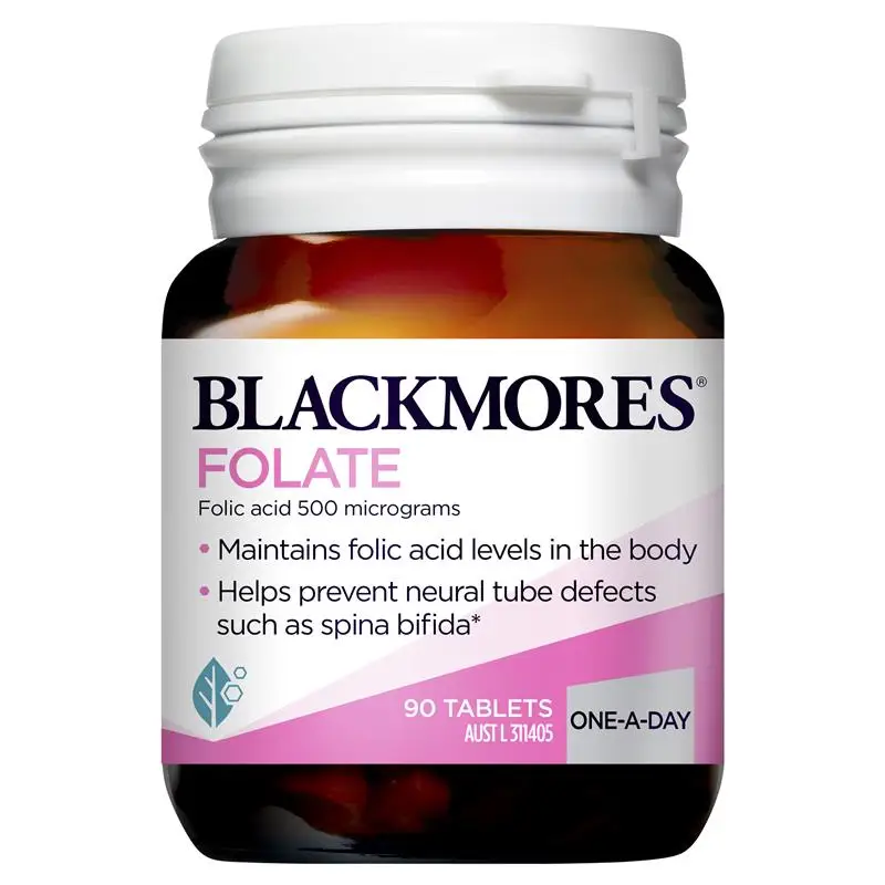 Австралийская таблетка BlackMore Folate 90 таблеток медицинская добавка фолиевая