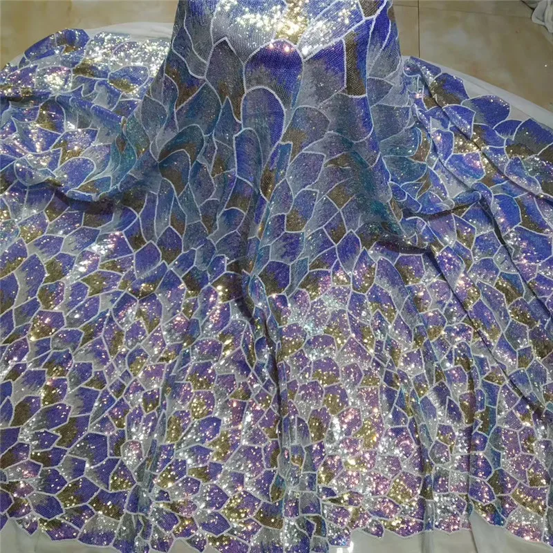 

Новинка 2020, нигерийская ткань, фатин высокого качества, африканские кружева, ткань, Синие французские кружева, материал для свадьбы