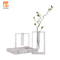 single glass vase acrylic flower table top desktop minimalist model room decoration tz