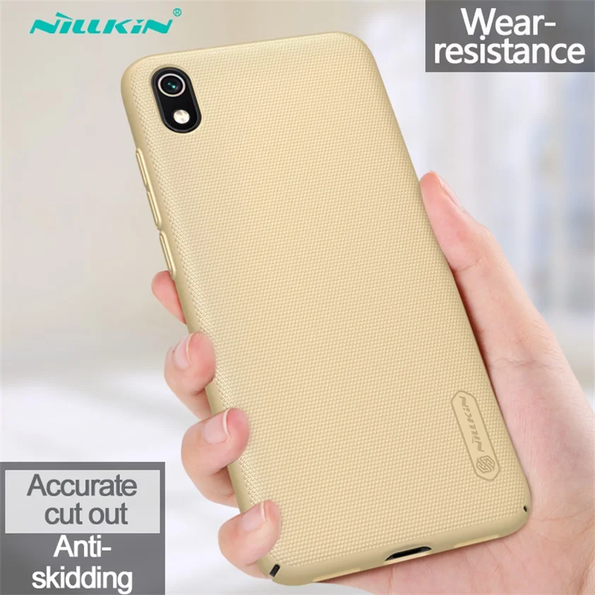Gold For Xiaomi Redmi 8 7 Case Redmi 8A 7A Cover Nillkin Super Frosted Shield Hard PC Back Cover Protector Case for Xiaomi Redmi Y3 - Цвет: Gold
