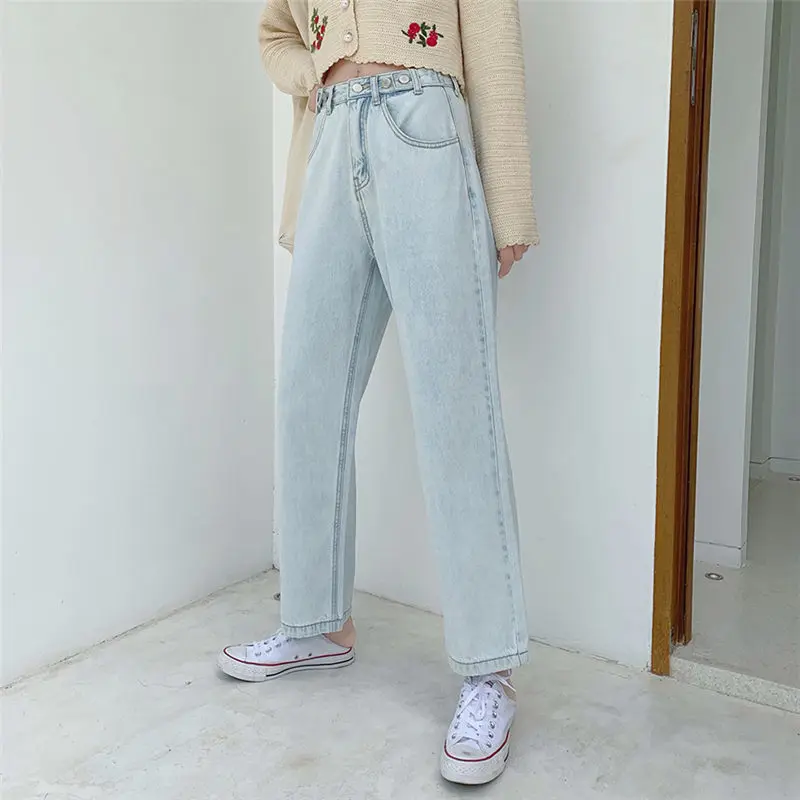 Прямой Свободный Повседневный светильник Alien Kitty модные джинсы с высокой талией