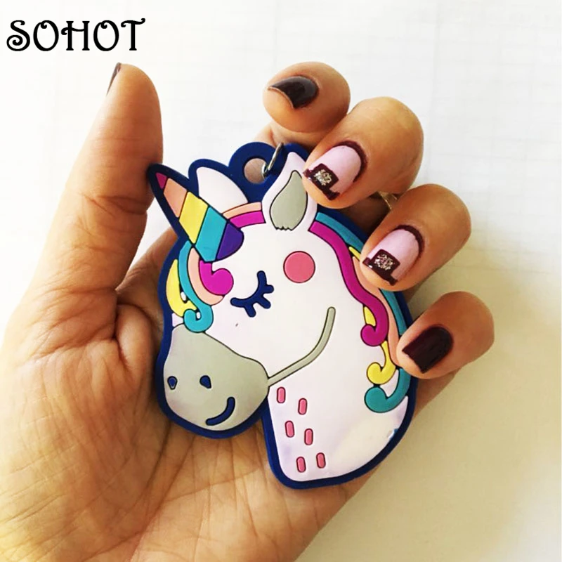 SOHOT милый силиконовый брелок с единорогом лошадь подвеска для дамской сумочки