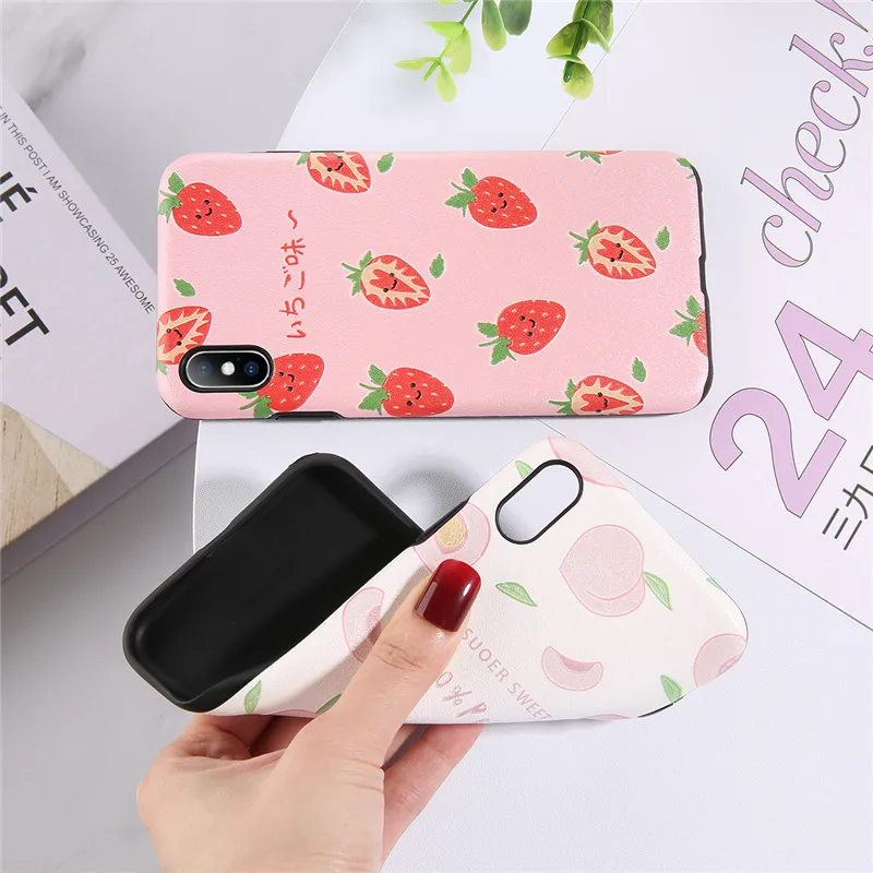 Lovebay Pink Peach Green Avocado Fruits Soft TPU Phone Case For iPhone X XS Max XR 7 8 6 6S Plus Coque Cute Silicone Back Cover |