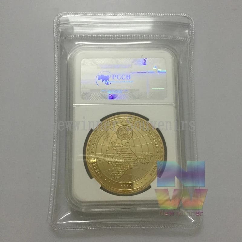 

5pcs/lot Russian President Vladimir Putin Commemorative Proof Coins with PCCB Box