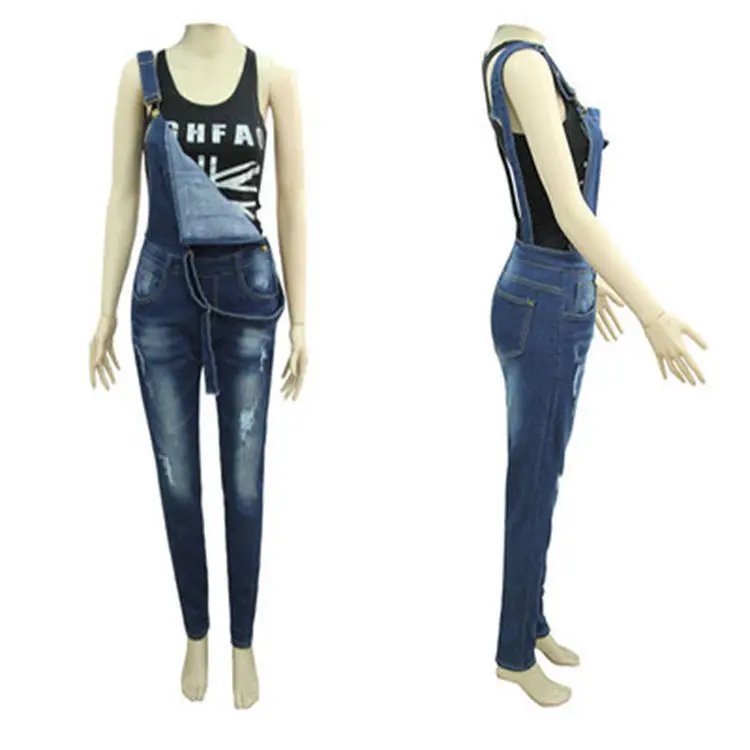 

Fashion Women Denim Jumpsuit Ladies Spring Fashion Loose Jeans Rompers Female Casual Plus Size Overall Playsuit With Pocket