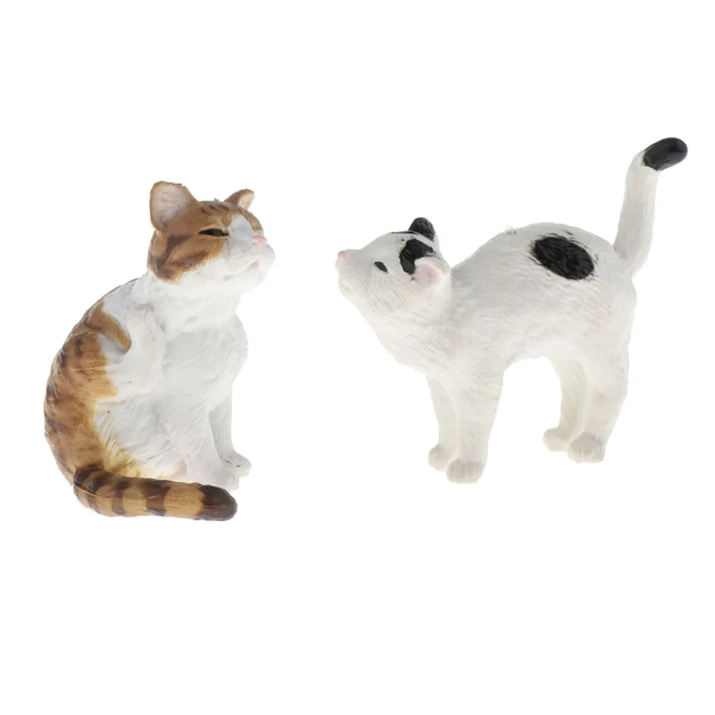 

2 шт. мини-фигурки кошек для 1/12 куклы для кукольного домика декоративная трубка