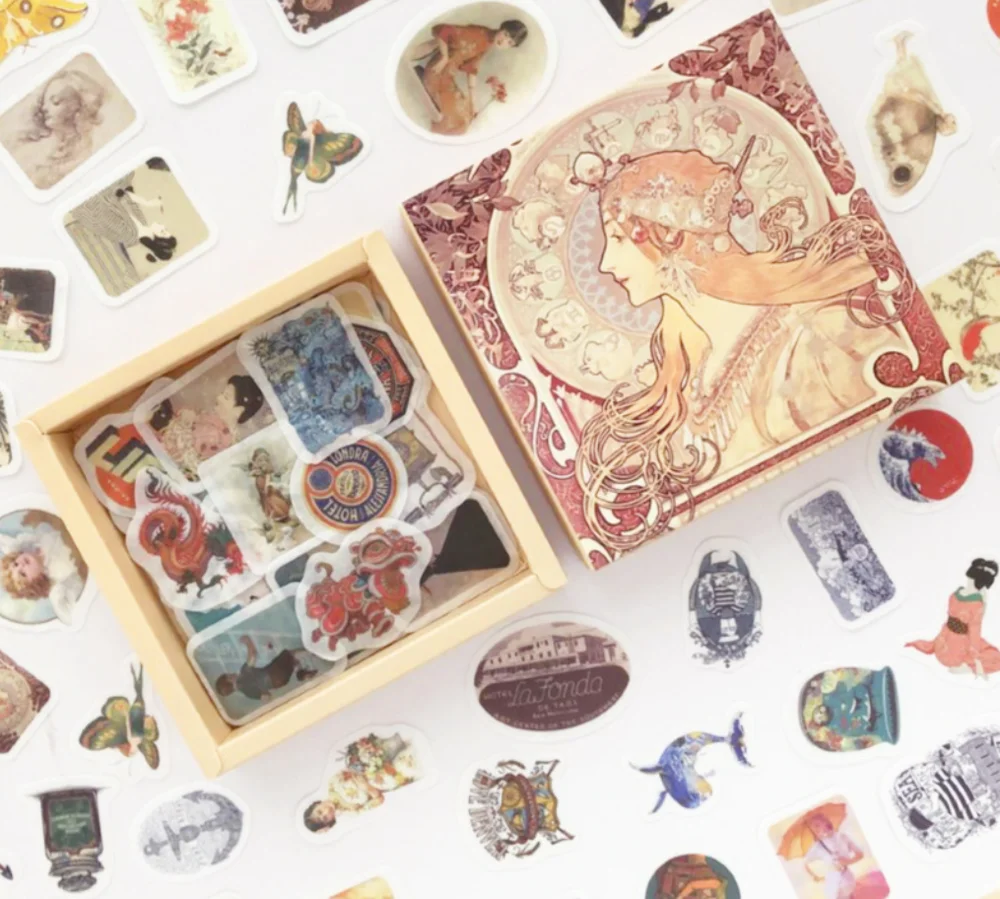 200 шт Ретро Винтаж растение цветок мультфильм васи бумажные наклейки kawaii