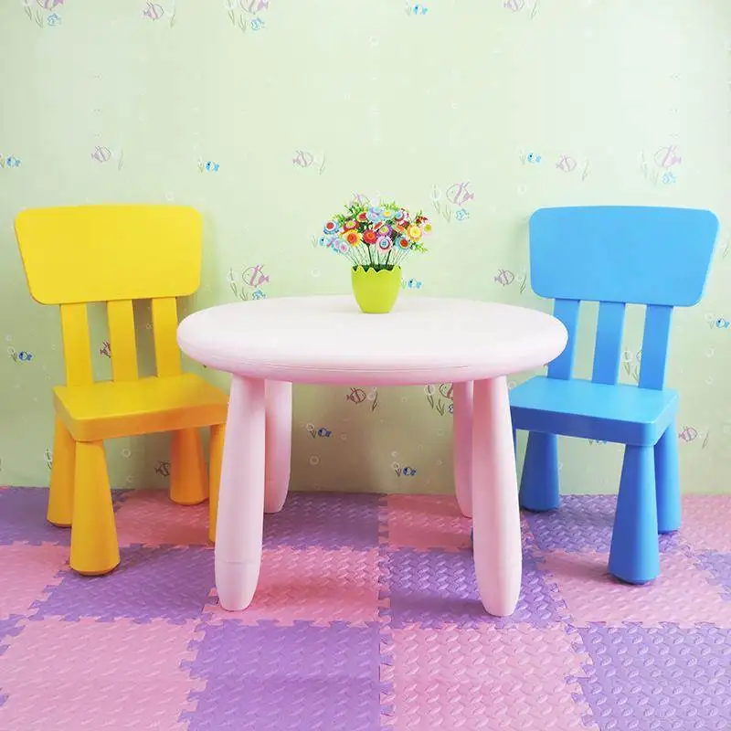Двухэтажный утепленный детский стол и стул для детского сада круглый стол| |