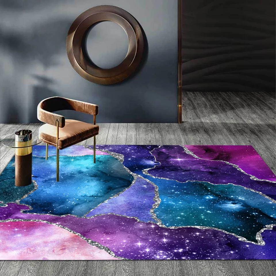 

Роскошный красочный ковер Galaxy с 3D принтом, Romatic Star Sky Space, ковер для спальни, декоративный ковер, напольный коврик для детской комнаты