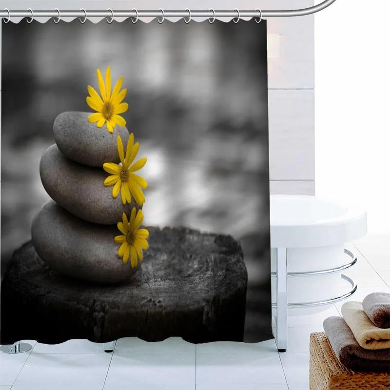 Занавеска для душа из полиэстера 12 крючков | Дом и сад