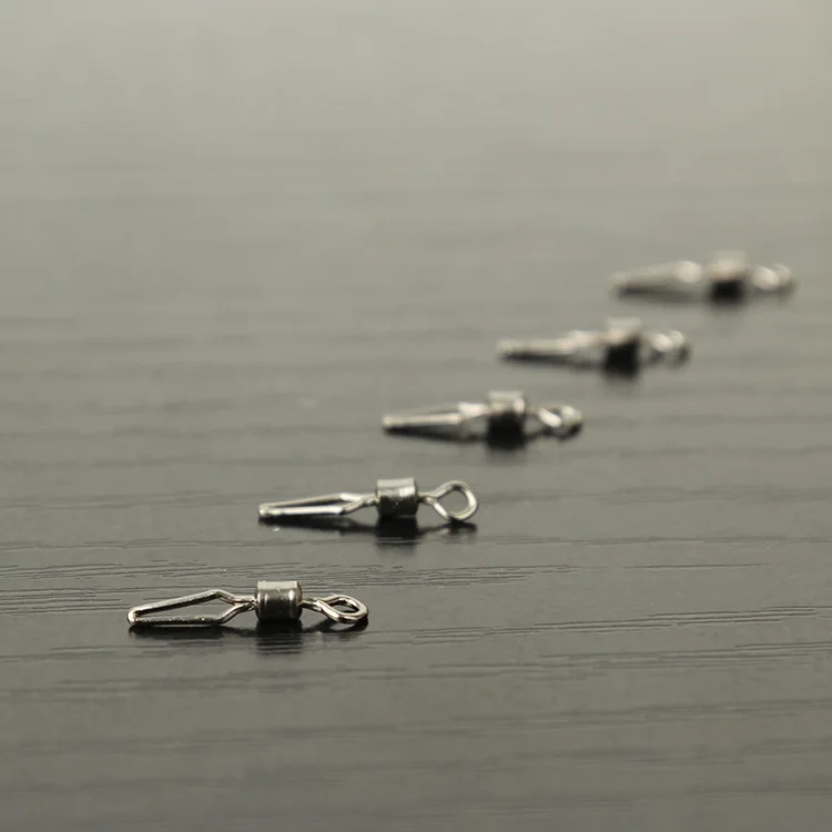 50 шт./лот рыболовный Поворотный соединитель крючка из нержавеющей стали