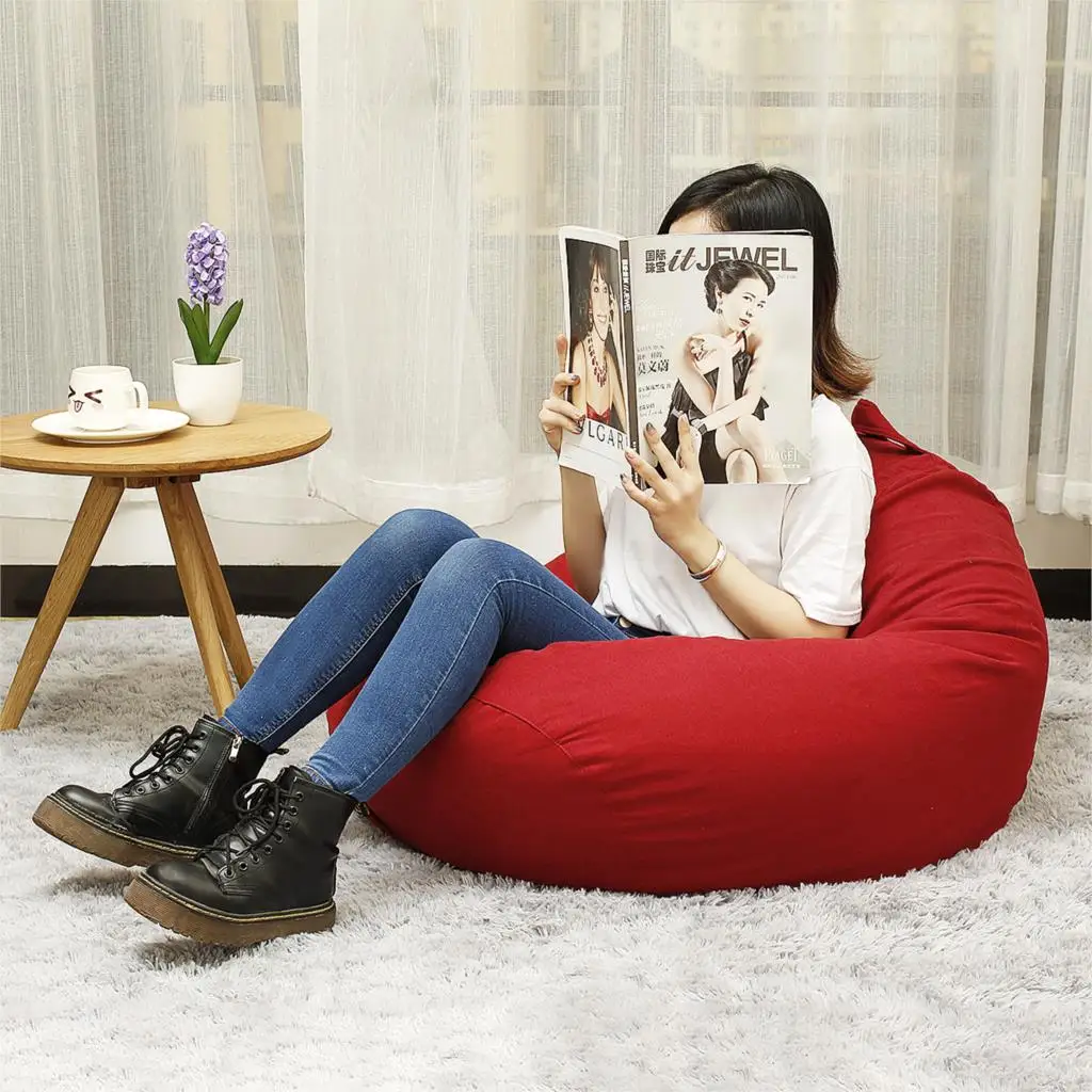 Новинка 11 цветов 130x130 см ленивые диваны чехлы для стульев без наполнителя льняная