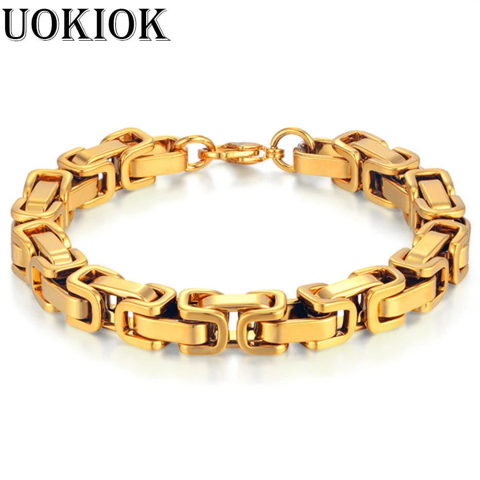 Браслет мужской из нержавеющей стали византийская цепочка 8 мм | Украшения и