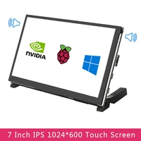 7 inch ips hd lcd capacitive touch screen 1024x600 display 2 speakers for raspberry pi 4 model b3b3b jetson nano pc