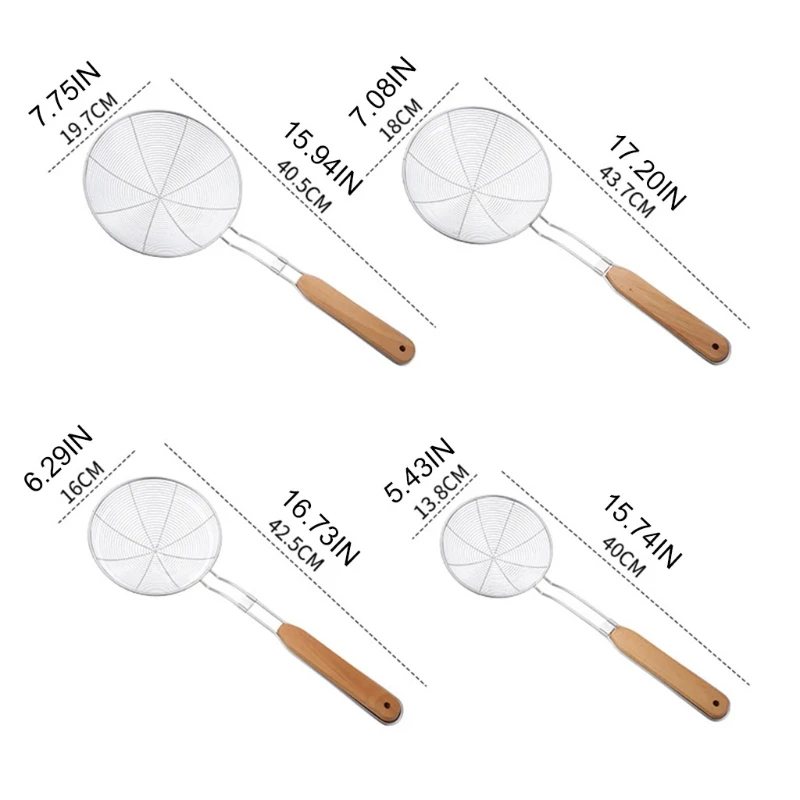 Oval Food Filter Cooking Tools Stainless Steel Safe in Kitchen Appliances for Everyday Frying Steaming and Scooping