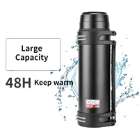 new outdoor travel stainless steel vacuum flask large capacity carrying insulation potmountaineering sports bottle