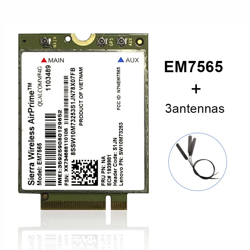 Sierra Wireless EM7565 LTE-модуль Advanced Pro Cat-12 глобальная связь с 3G Fallback для ноутбука Thinkpad Carbon X1