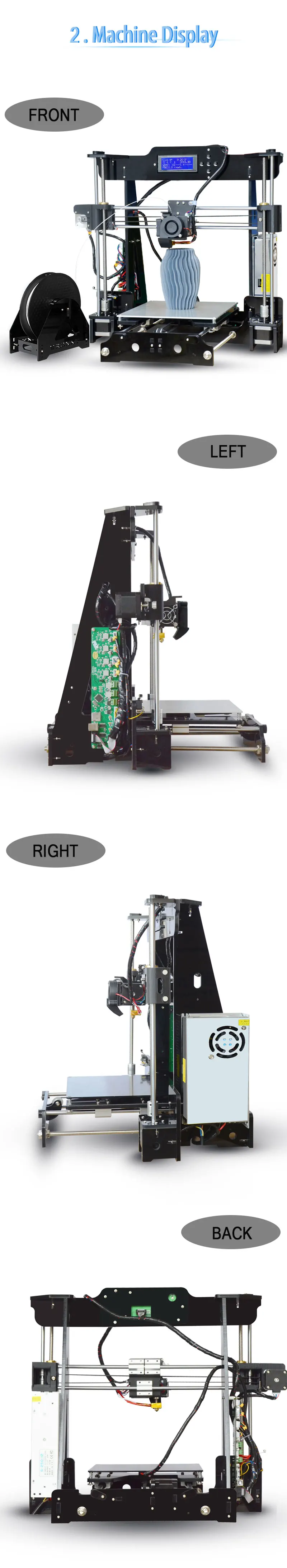 Лучший Tronxy P802M автоматический уровень 3d принтер DIY Полный комплект прямой экструдер MK3 heatbed 3D печать 3DCSTAR P802-MHS