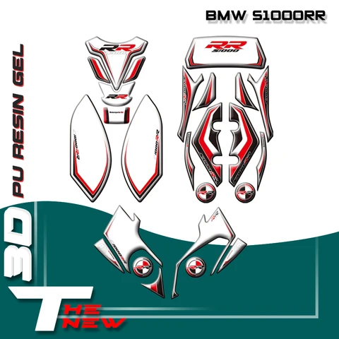 Мотоциклетная 3d-наклейка на автомобиль подходит для BMW S1000RR 2009-2014, передняя наклейка на корпус, Защита краев, гель, прокладка для краски топливного бака