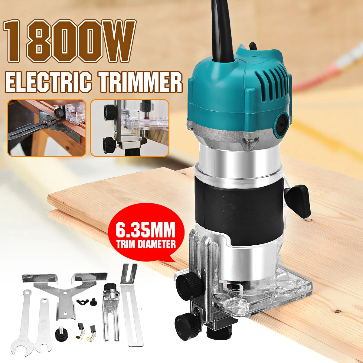 1800 Вт 30000 об/мин MPT деревянная электрическая фреза электрический ручной триммер