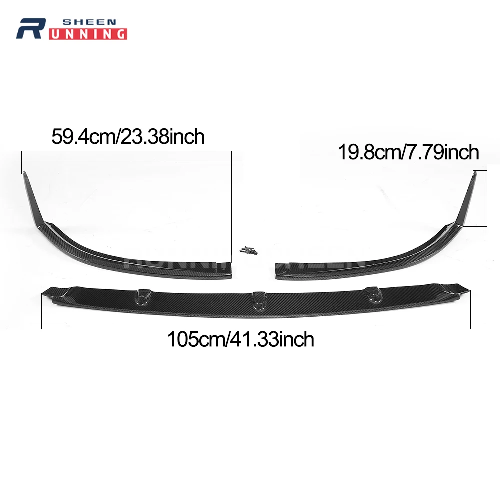 

Front Bumper Lip Spoiler Splitters for Mercedes-Benz C Class W205 C205 C63 AMG Coupe 2 Door 2015 - 2019 Carbon Fiber and FRP