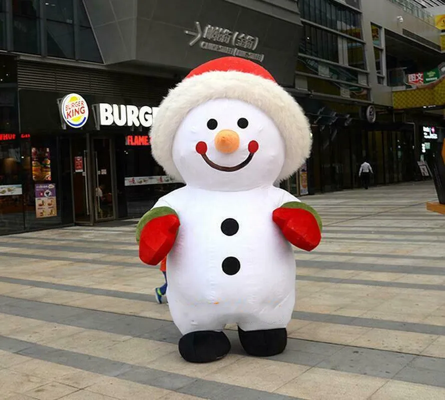 2 6 м надувной снеговик талисман костюм для взрослых Косплэй вечернее платье