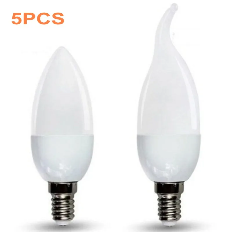 

5PCS/LED E14 E27 Candle Light Bulb Energy Saving Velas 7W 9W 220V Led Lamp Decorativas Home Lighting Replace 40W Halogen Lamps