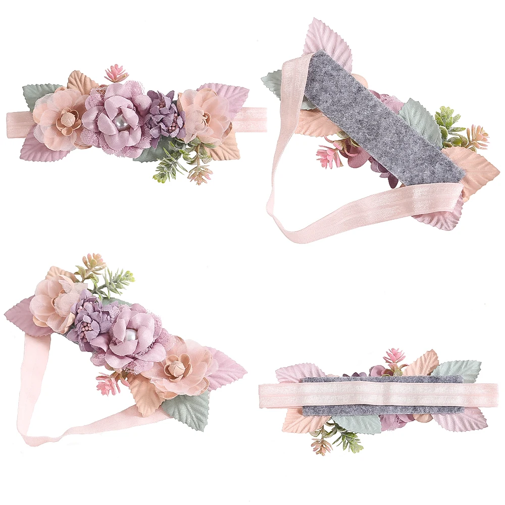 

Fashion Florals Headband Newborn Baby Elastic Princess Hairbands Child Kids Hair Accessories Photography Prop Infant Headwear