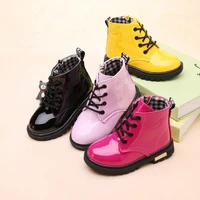 girls boots warm ankle boots 2022 new childrens tide boots non slip boys leather boots fashion anti kick 21 37 all match