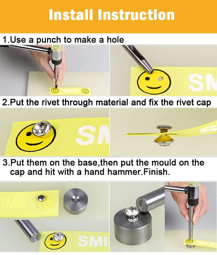 100 компл./лот несколько Размеры Модные A Класс заклепки из горного хрусталя с