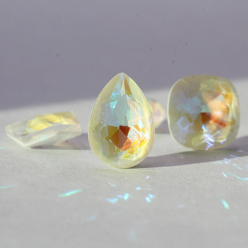 Квадратный восьмиугольный цветок Стразы Кристалл K9 стекло для изготовления