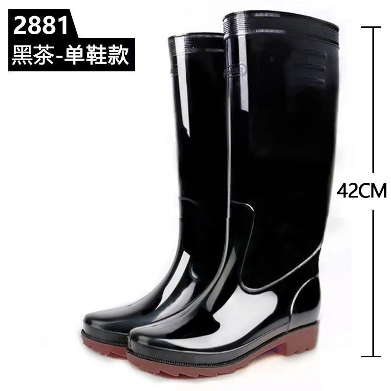 Мужские непромокаемые высокие ботинки из ПВХ ботильоны водонепроницаемая обувь