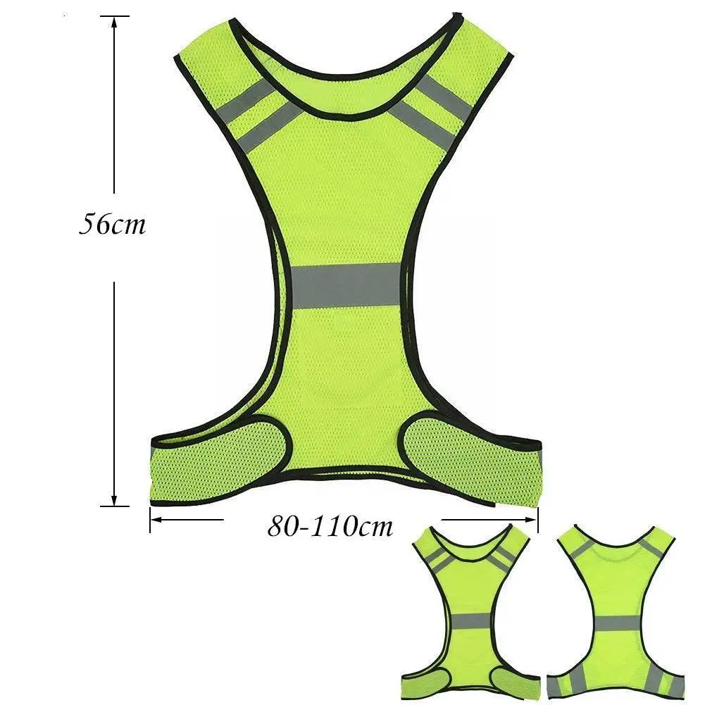 

Reflective Vest Night Running Cycling Vest Outdoor Reflective Vest Vest Adjustable Safety Running Sports Luminous L9H2
