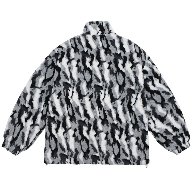 Винтажная куртка в стиле Харадзюку унисекс из овечьей шерсти с принтом змеиной