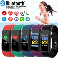 mens watches color screen smart bracelet men women sports watch fitness tracker heart rate pedometer smart band for male clock