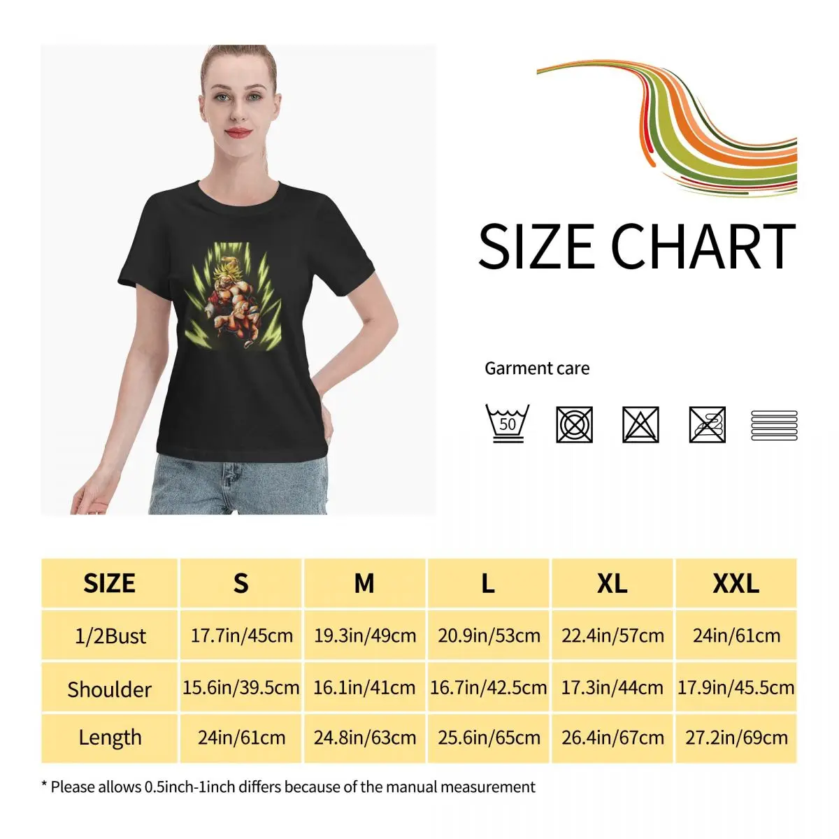 

Anime Fans Majin Broly PP women's shirts durability Short sleeveRound neck T-shirt