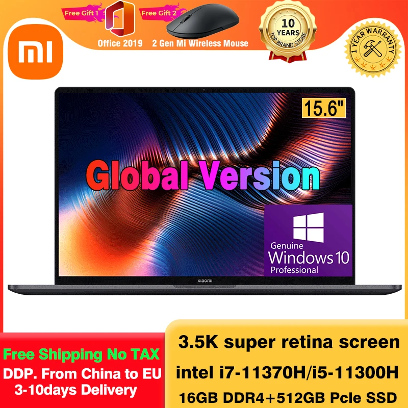 Оригинальный ноутбук Xiaomi Mi Pro 15 2021 intel Core i7 11370H/i5 11300H 3 5 K OLED экран ноутбуки