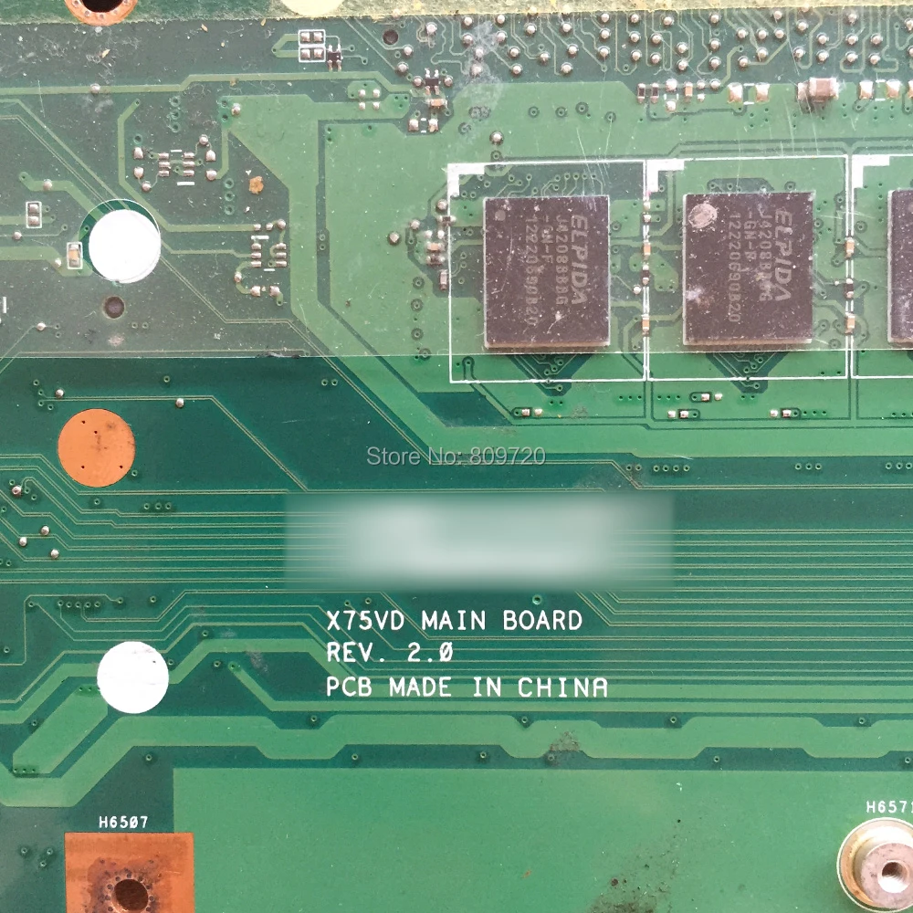 Материнская плата для ноутбука X75VD REV 2 0 X75VB X75VC socket989 DDR3 GT610M Asus i5-3230M | Компьютеры и